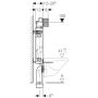 Geberit Sigma fali WC szerelőelem, Sigma 12 cm-es öblítőtartállyal, csatlakozócsonkkal szagelszíváshoz 110367005 (110.367.00.5)