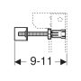 Geberit szerelőkészlet, Duofix Sigma 8 cm-es falsík alatti öblítőtartályhoz 111013001 (111.013.00.1)