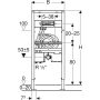 Geberit Duofix szerelőelem 112–130 cm, Geberit ONE fali mosdócsaptelephez, vezérlővel 111.069.00.1