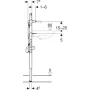 Geberit Duofix szerelőelem 112–130 cm, Geberit ONE fali mosdócsaptelephez, vezérlő dobozzal 111.069.00.2