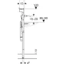 Geberit Duofix szerelőelem ONE 120 cm mosdóhoz, ONE fali csaptelephez, forgószifonnal és falsík alatti Clou-val 111.074.00.2