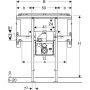 Geberit Duofix szerelőelem 80x125 cm, Geberit ONE mosdóhoz és fali csaptelephez 111.081.00.1