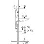 Geberit Duofix szerelőelem 80x125 cm, Geberit ONE mosdóhoz és fali csaptelephez 111.081.00.1