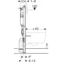 Geberit Duofix fali WC-szerelőelem 112 cm, Delta 12 cm-es falsík alatti öblítőtartállyal 111.153.00.3