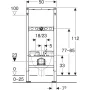 Geberit Duofix fali WC-szerelőelem 112 cm, monoblokk WC-hez 111.203.00.2
