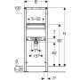 Geberit Duofix keskeny mosdó szerelőelem 112 cm, álló csaptelephez 111.266.00.1