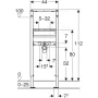 Geberit Duofix keskeny mosdó szerelőelem 112 cm, álló csaptelephez 111.266.00.2