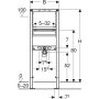 Geberit Duofix keskeny mosdó szerelőelem 112–130 cm, fali csaptelephez 111.274.00.1