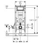 Geberit Sigma WC szerelőelem fali WC részére, UP320 öblítőtartállyal, mozgássérült kivitel 111350005 (111.350.00.5)