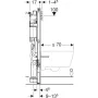Geberit Duofix fali WC-szerelőelem 112 cm falsík alatti öblítőtartállyal, akadálymentes, kapaszkodókhoz 111.375.00.6