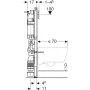 Geberit Duofix fali WC-szerelőelem 112 cm , Sigma 12 cm-es falsík alatti öblítőtartállyal, akadálymentes 111.396.00.6