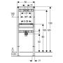 Geberit Duofix mosdó szerelőelem, 130 cm, falon kívüli csaptelephez 111437001 (111.437.00.1)