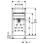 Geberit Duofix mosdó szerelőelem, 82–98 cm, álló csaptelephez 111485001 (111.485.00.1)