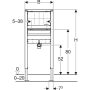 Geberit Duofix mosdó szerelőelem 112-130 cm, falsík alatti szerelésű fali csaptelephez 111.493.00.1