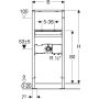 Geberit Duofix mosdó szerelőelem 112 cm, álló kivitel, falsík alatti vezérlődobozhoz 111.551.00.1