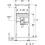 Geberit Duofix 112 cm mosdó szerelőelem, elektronikus álló csaptelephez falsík alatti vezérlődobozzal és szifonnal 111.556.00.2