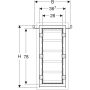 Geberit Duofix szerelőelem tárolórekeszhez 50x87 cm, behelyezhető polcokkal 111.590.00.1