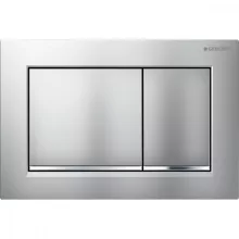 Geberit Omega30 nyomólap matt króm kivitelben EasytoClean bevonattal és design csíkokkal