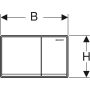 Geberit Omega60 működtetőlap 2 mennyiséges öblítéshez, szálcsiszolt króm/krómozott 115.081.GH.1