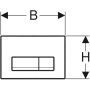 Geberit Delta50 nyomólap, fényes fekete 115.119.DW.1 (115119DW1)