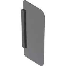   Geberit antracit üveg vizelde válaszfal 75,4x43,2 cm szatén felülettel, matt fekete fali profil 115.205.CD.1