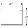 Beépítő készlet Geberit ONE lebegő mosdó szerviznyílásához 35,5x27 cm, tükröződő felülettel 115.420.00.1