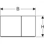 Geberit Sigma70 működtetőlap 2 mennyiséges öblítéshez, fekete 115.622.SJ.1