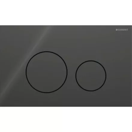 Geberit Sigma40 üveg működtetőlap fekete kivitelben 2 mennyiséges öblítéshez
