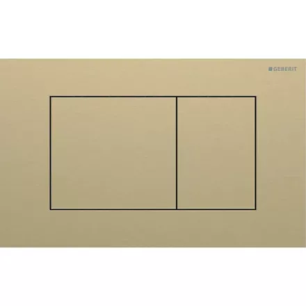 Geberit Sigma40 működtetőlap kétmennyiséges öblítéshez sárgaréz és szálcsiszolt kivitelben easy-to-clean bevonattal