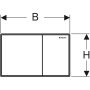 Geberit Sigma60 működtetőlap, 2 mennyiséges öblítéshez, falsíkba ágyazott, láva/tükrös 115.640.JK.1