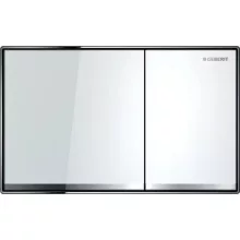 Geberit Sigma60 működtetőlap fehér és tükrös kivitelben falsíkba ágyazott kialakítással