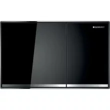 Geberit Sigma60 működtetőlap fekete és tükrös kivitelben falsíkba ágyazott kialakítással