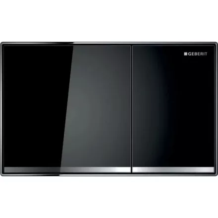 Geberit Sigma60 működtetőlap fekete és tükrös kivitelben falsíkba ágyazott kialakítással