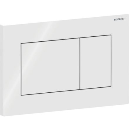 Geberit Sigma01 szögletes működtetőlap 2 mennyiséges öblítéshez, fehér 115.660.11.1