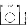 Geberit Mambo működtetőlap, öblítés-stop működtetésű 115751001 (115.751.00.1)