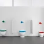 Geberit Sigma01 működtetőlap Bambini gyermek WC-hez, fehér és sötét világos zöld kivitelben, kétmennyiséges öblítéshez