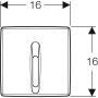 Geberit Basic vizeldevezérlés elektronikus működtetéssel, elemes működtetés, fehér 115.818.11.5