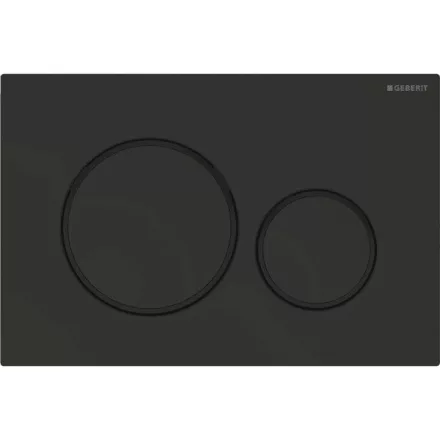 Geberit Sigma20 matt fekete működtetőlap 2 mennyiséges öblítéshez modern WC-rendszerhez