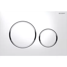 Geberit Sigma20 nyomólap króm és fehér kivitelben modern WC-rendszerhez