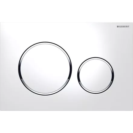 Geberit Sigma20 nyomólap króm és fehér kivitelben modern WC-rendszerhez