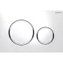 Geberit Sigma20 nyomólap króm és fehér kivitelben modern WC-rendszerhez