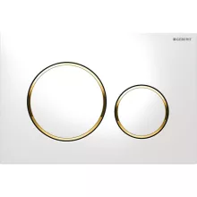 Geberit Sigma20 nyomólap fehér és aranyozott kivitelben modern WC-rendszerhez