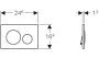 Geberit Sigma20 nyomólap szálcsiszolt 115882SN1 (115.882.SN.1)