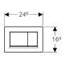 Geberit Sigma30 nyomólap fényes króm/matt króm/fényes króm 115883KH1 (115.883.KH.1)