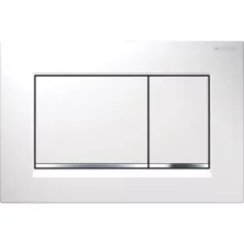 Geberit Sigma20 nyomólap fehér és fényes króm kivitelben modern WC-rendszerhez