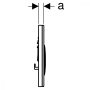 Geberit Sigma21 működtetőlap, 2 mennyiséges öblítéshez, fekete/króm 115884SJ1 (115.884.SJ.1)