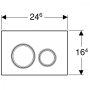 Geberit Sigma21 működtetőlap, 2 mennyiséges öblítéshez, fekete/króm 115884SJ1 (115.884.SJ.1)