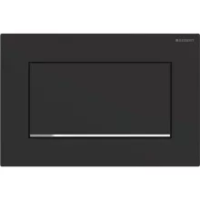 Geberit Sigma30 nyomólap matt fekete és króm kivitelben easy-to-clean bevonattal