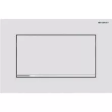 Geberit Sigma30 nyomólap matt fehér és króm kivitelben easy-to-clean bevonattal