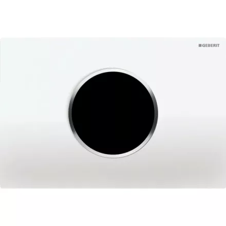 Geberit Sigma10 érintésmentes működtetőlap hálózati elektronikus működtetéssel fehér és fényes króm kivitelben
